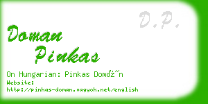 doman pinkas business card
